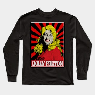 Dolly Parton 1980s Pop Art Fan Art Long Sleeve T-Shirt